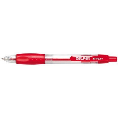 Penna a sfera inchiostro gel ETAFELT con punta in carburo di tungsteno e impugnatura in gomma antiscivolo - punta da 0,7mm - Rosso - 10pz
