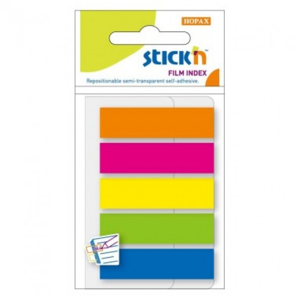Segnapagina colore arancione, fucsia, giallo, verde, blu