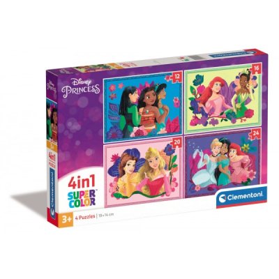 Principesse disney - puzzle 4 in 1