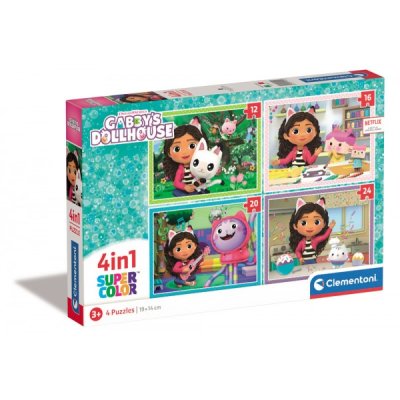 Gabby's dollhouse - puzzle 4 in 1