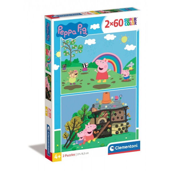 Peppa pig 2023 - puzzle 2x60pz