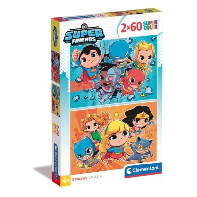 Dc comics super friends - puzzle 2x60pz