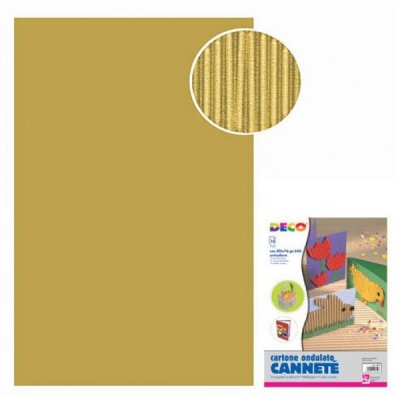 Cartoncino canneté 10 fogli, 50x70cm colore avana grammatura 230gr