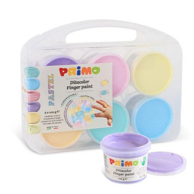 Tempera a dita colore assortiti pastello