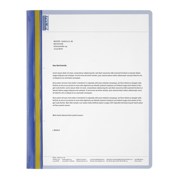 Cartellina per rilegatura DURABLE in cartoncino - 21x29,7cm - Azzurro