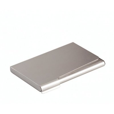 Porta biglietti da visita in alluminio,1 scomparto, 67x5x125mm silver colore alluminio, argento