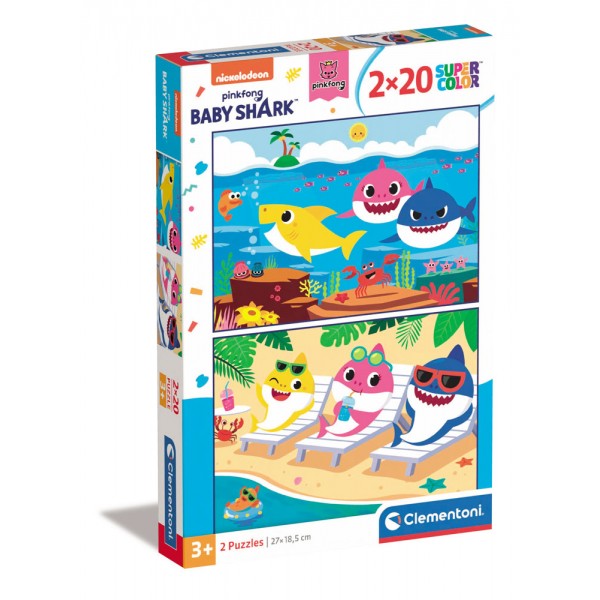 Baby shark - puzzle 2x20pz