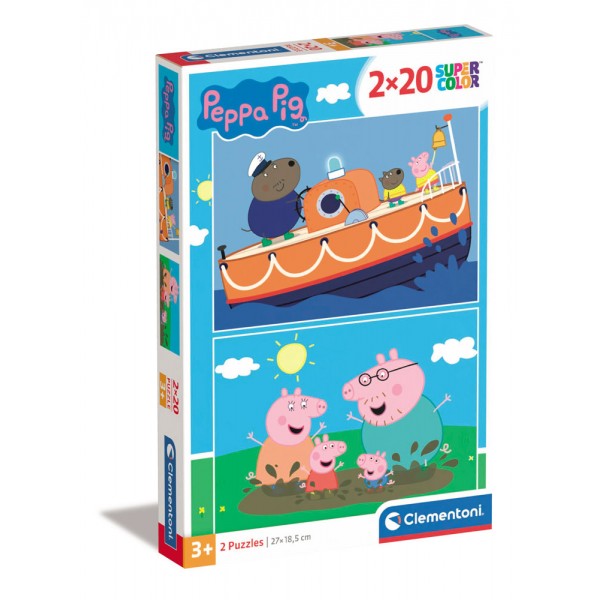 Peppa pig 2023 - puzzle 2x20pz