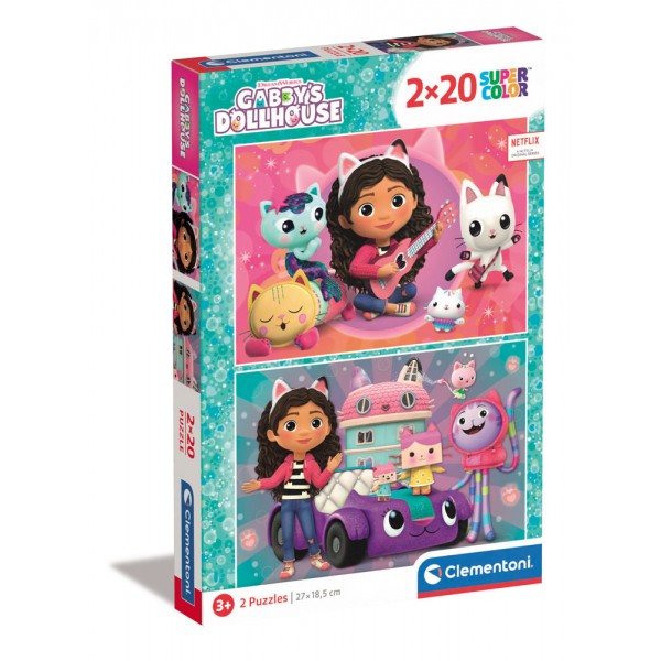 Gabby's dollhouse - puzzle 2x20pz