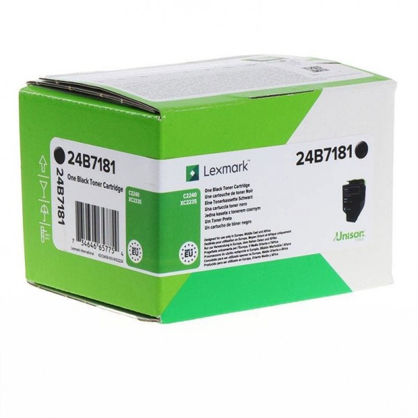 Toner Nero Lexmark 24B7181 Originale per XC2235 e C2240