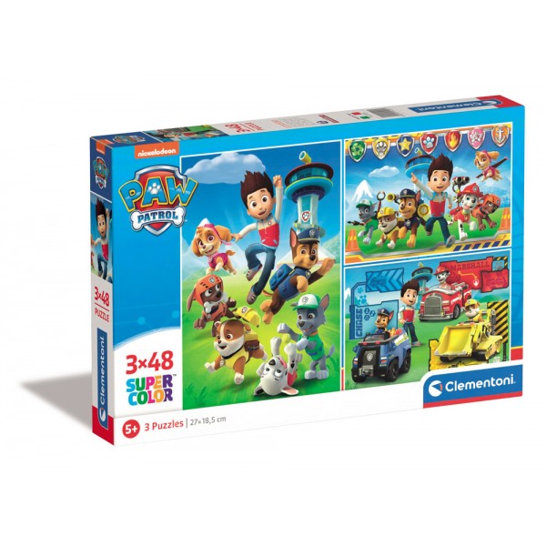 Paw patrol - puzzle 3x48pz
