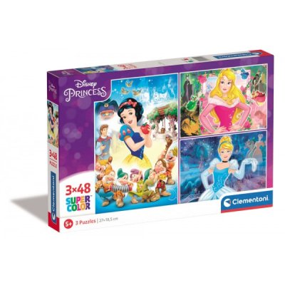 Principesse disney - puzzle 3x48pz