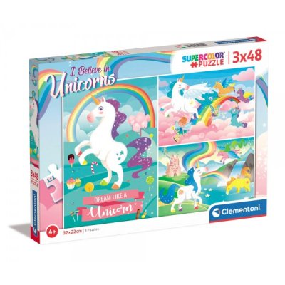 Unicorni - puzzle 3x48pz