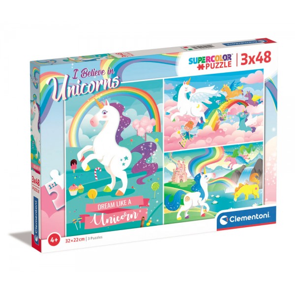 Unicorni - puzzle 3x48pz