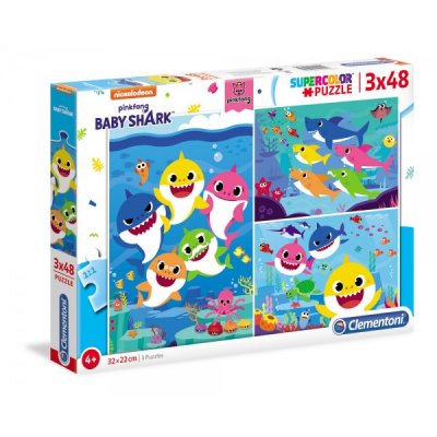 Baby shark - puzzle 3x48pz