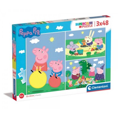 Peppa pig - puzzle 3x48pz