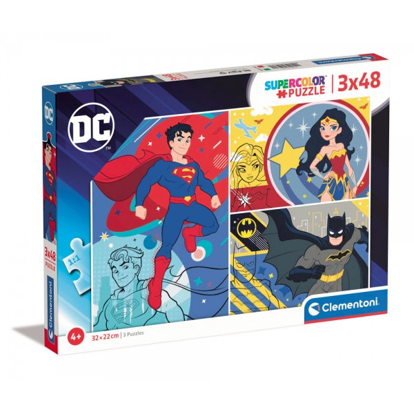 Dc comics justice league - puzzle 3x48pz