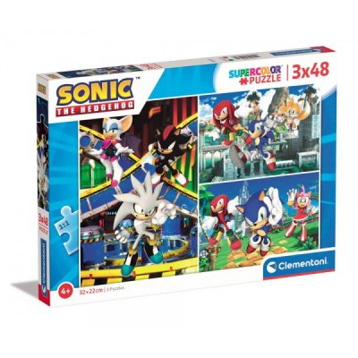 Sonic - puzzle 3x48pz