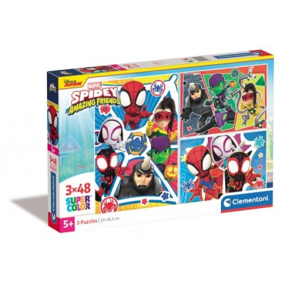 Spidey and his amazing friends - puzzle 3x48pz