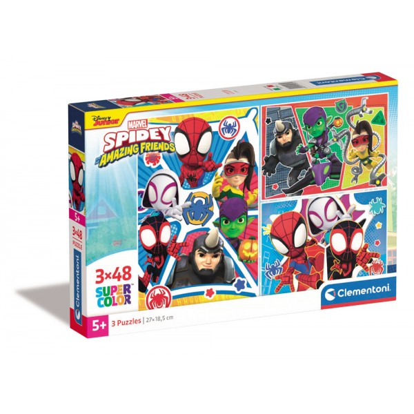 Spidey and his amazing friends - puzzle 3x48pz