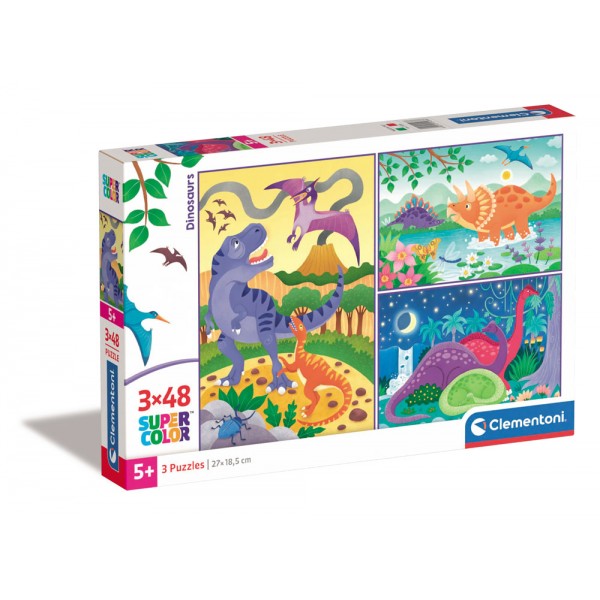 Dinosauri - puzzle 3x48pz