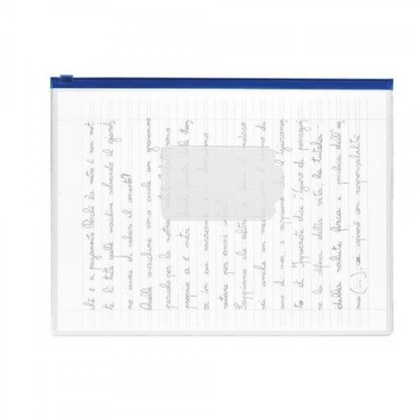 Busta con chiusura a pressione 22,5x16,5cm colore assortiti