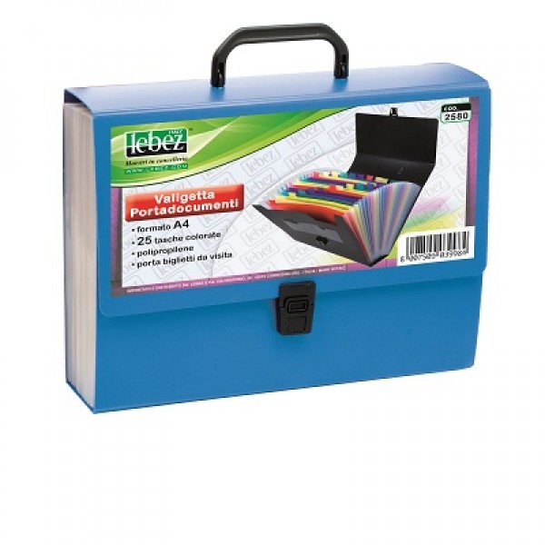 Classificatore LEBEZ a valigetta 25 tasche 33x24,5cm