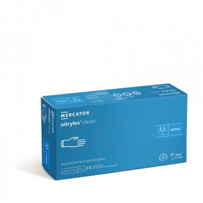 Guanti in nitrile - taglia m colore azzurro