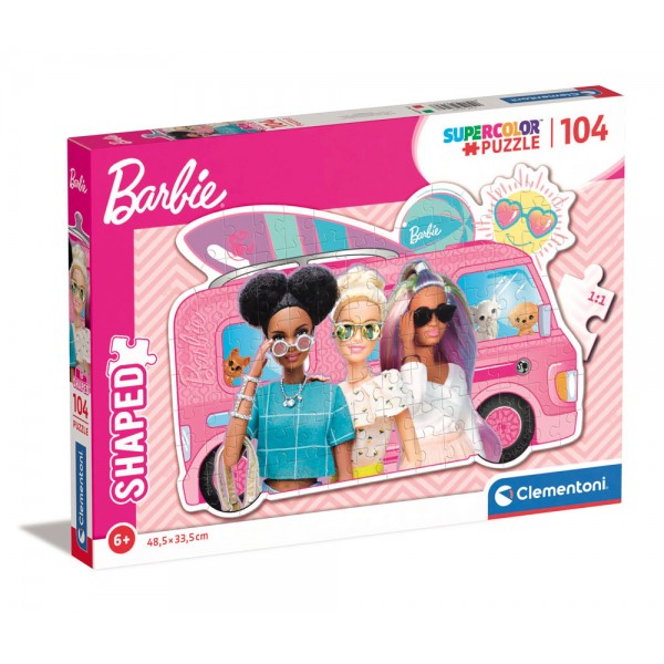 Barbie - puzzle shaped 104pz super
