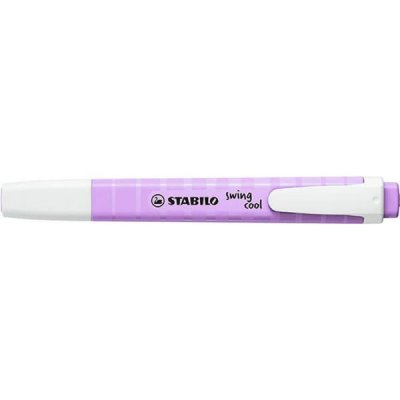 STABILO Evidenziatore SWING COOL PASTEL, punta a scalpello, inchiostro a base d'acqua e cappuccio ventilato - 4mm - Glicine