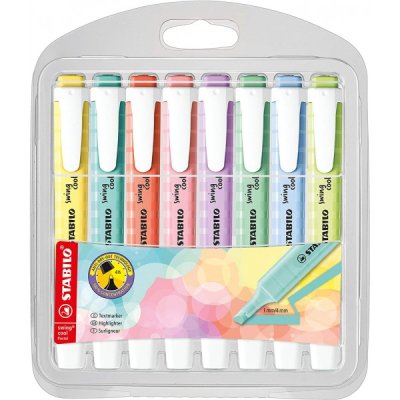 Evidenziatore swing cool pastel colore assortiti tipo punta scalpello