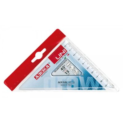 Squadra 45° 15cm colore trasparente