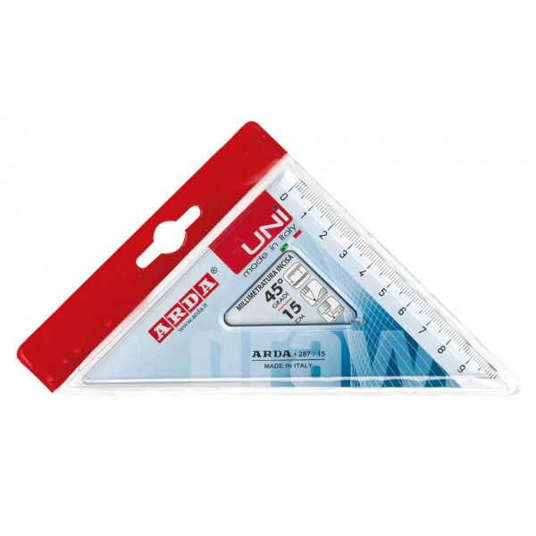 Squadra 45° 30cm colore trasparente