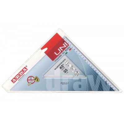 Squadra 45° 35cm colore trasparente