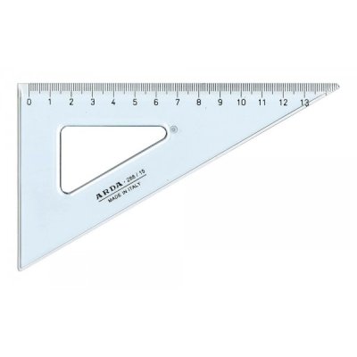 Squadra 60° 15cm colore trasparente
