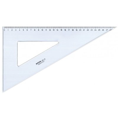 Squadra 60° 35cm colore trasparente