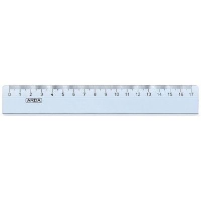 Righello uni 17cm colore trasparente