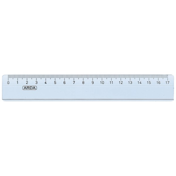 Righello uni 17cm colore trasparente