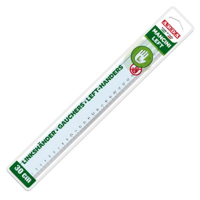 Riga 30cm left, per mancini colore azzurro trasparente