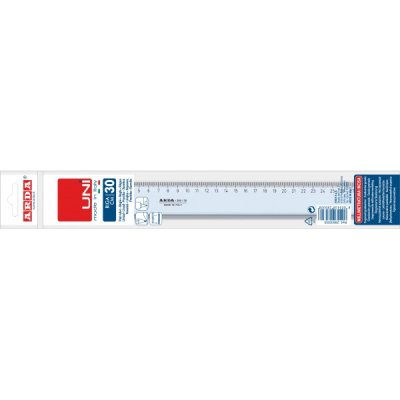 Riga 30cm uni colore azzurro trasparente