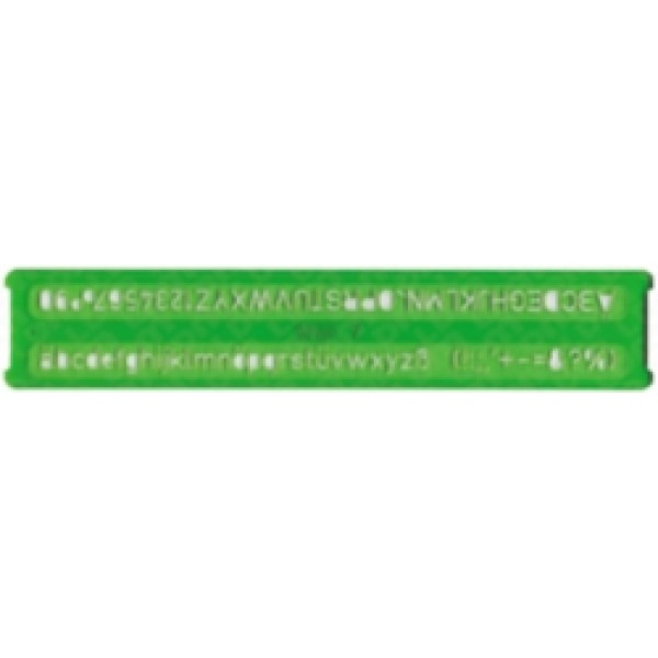 Normografo uni 12mm colore verde