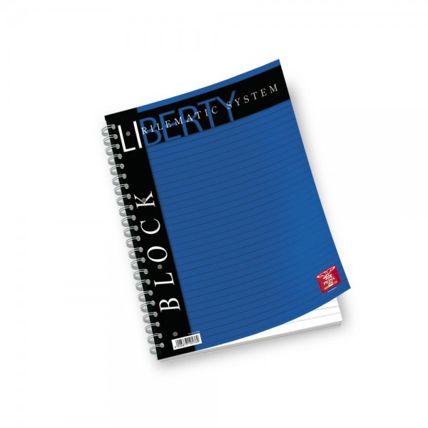 Liberty block PIGNA blocco spiralato, 80 fogli A4 - 21x29,7cm