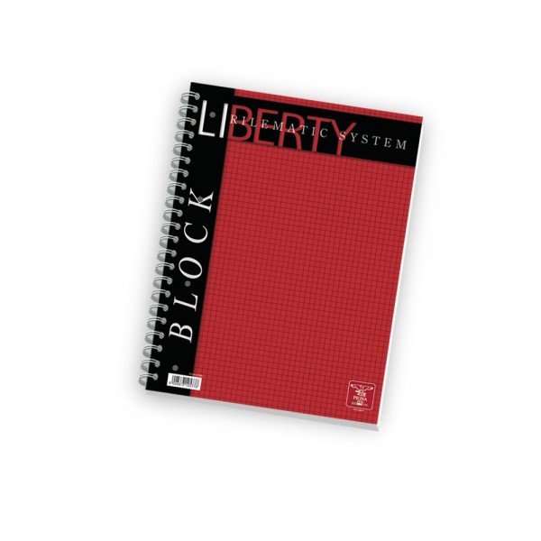 Liberty block PIGNA blocco spiralato, 80 fogli A4 - 21x29,7cm
