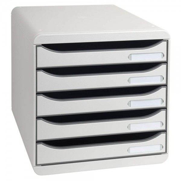 Cassettiera big box 5 cassetti colore grigio chiaro colore grigio chiaro colore grigio chiaro