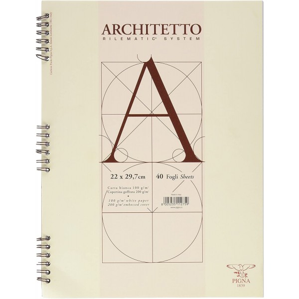 Architetto - blocco spiralatp grammatura 100gr