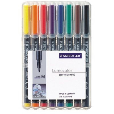 Lumocolor 317-wp8 - marcatore permanente colore assortiti tipo punta conica