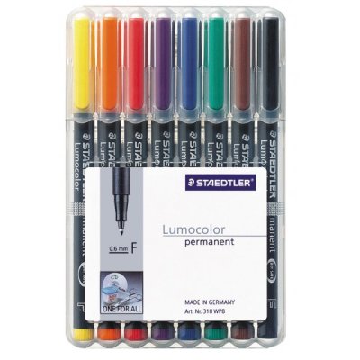 Lumocolor 318-wp8 - marcatore permanente colore assortiti tipo punta conica