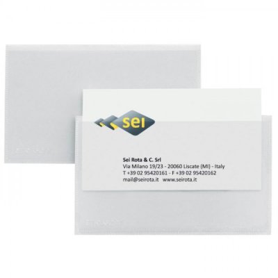 Porta biglietti eticard t 5,5x9cm colore trasparente
