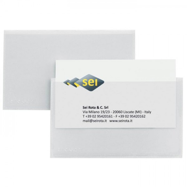 Porta biglietti eticard t 5,5x9cm colore trasparente