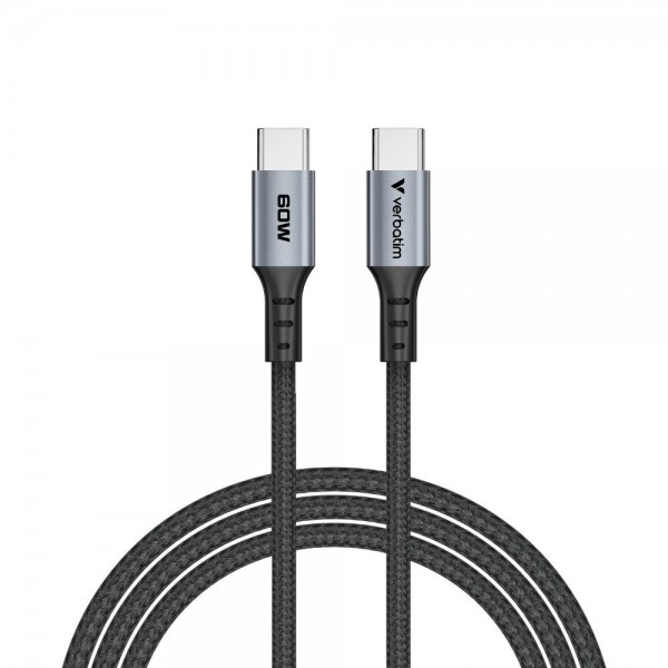 Cavo di ricarica sync usb-c da 60w colore nero